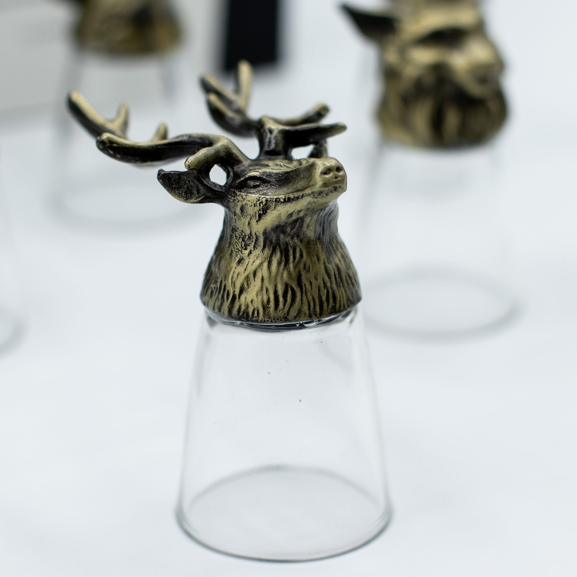 Gift Set of 12 Bottom Up Shot Glasses with Mystical Creatures