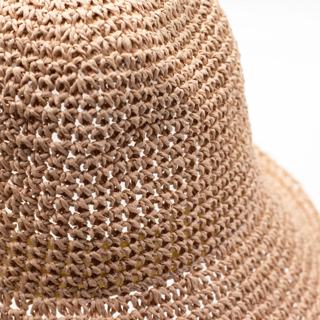Nomad Sari Floppy Straw Sun Hat in Rose Blush for Summer Fun