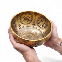 Pure Brass Etched Buddha - Set of 4 - Approx 3.85kg