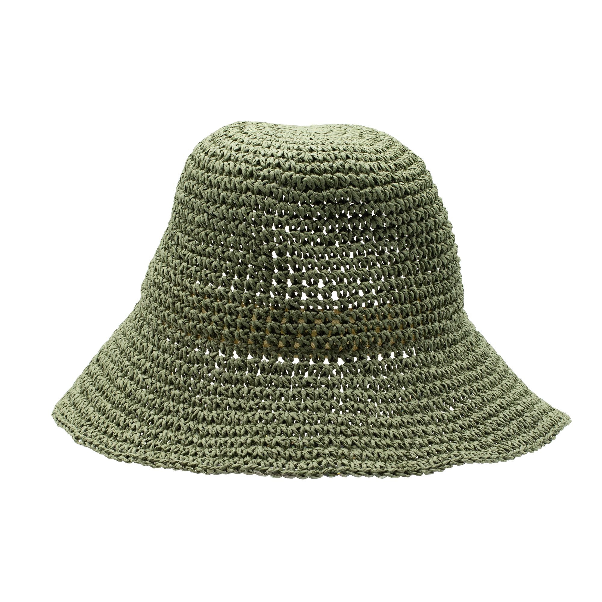 Nomad Sari Floppy Straw Sun Hat in Moss Green for Summer Style