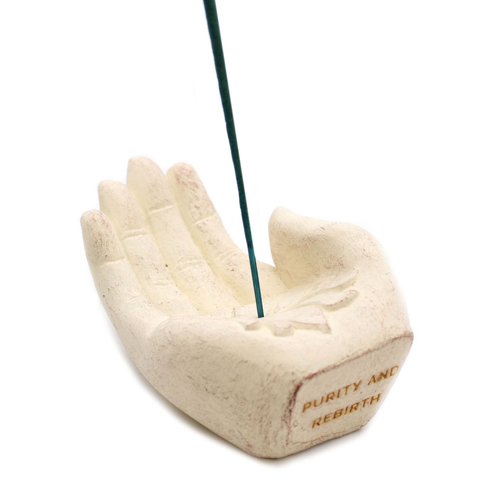 Hand Incense Burner Lotus White for Aromatic Home Fragrance