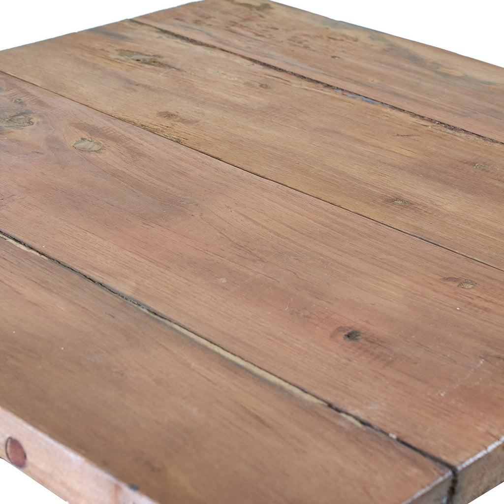 Square Folding Coffee Table 50cm Recycled Wood for Stylish Home Use