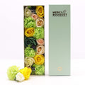 Long Box Soap Flowers for Spring Celebrations in Yellow & Greens