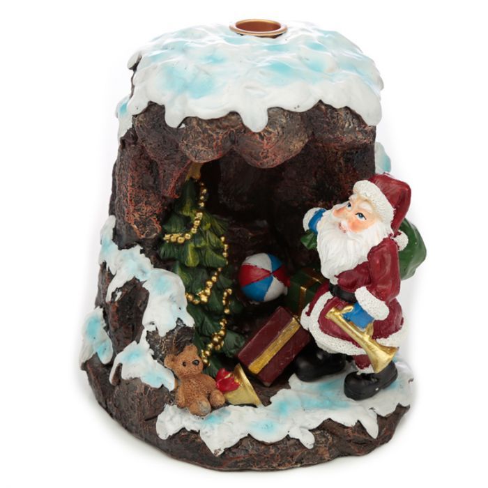 Christmas Santa's Grotto Backflow Incense Burner for Festive Cheer