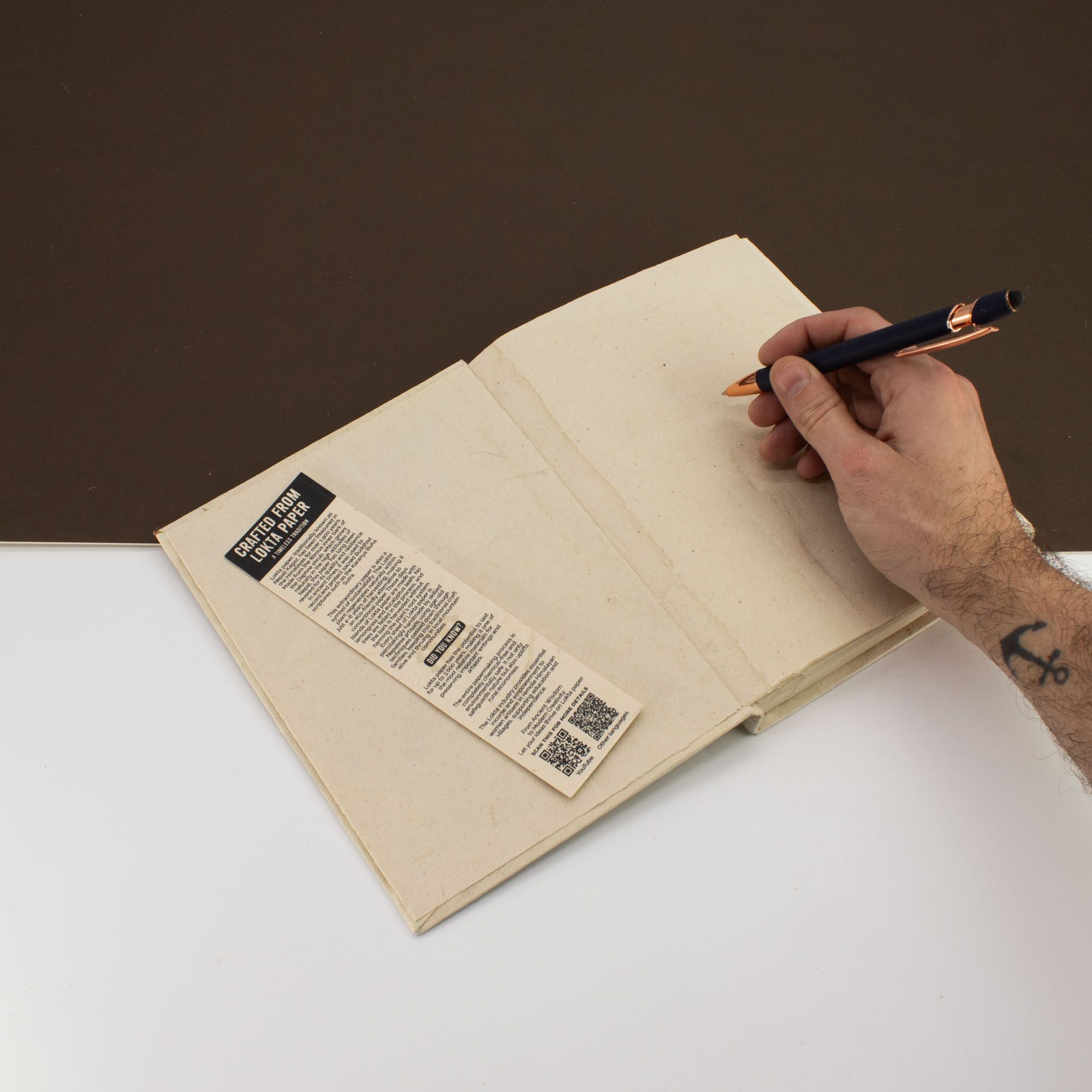 Lokta Inspiration Notebook Your Words Large with Bookmark 21x15cm