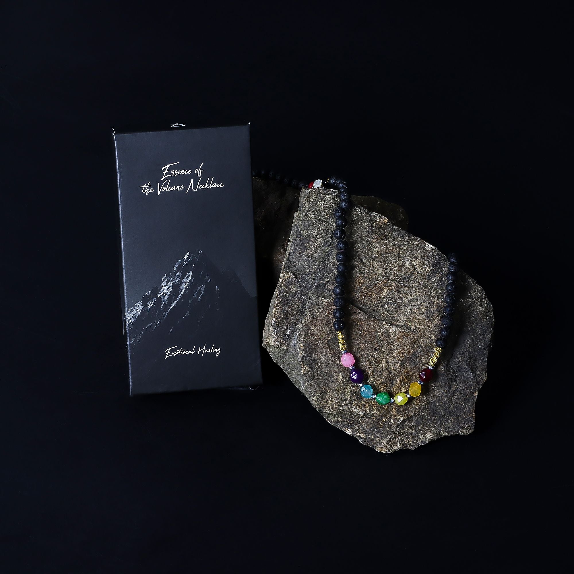 Essence of the Volcano Necklace with Chakra Beads Design