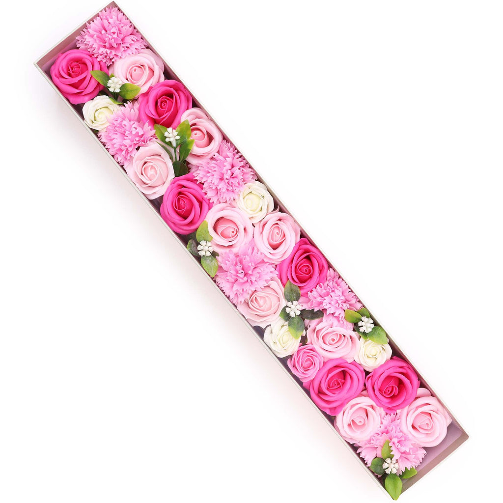 Extra Long Box Baby Blessings Soap Flower Gift in Beautiful Pinks