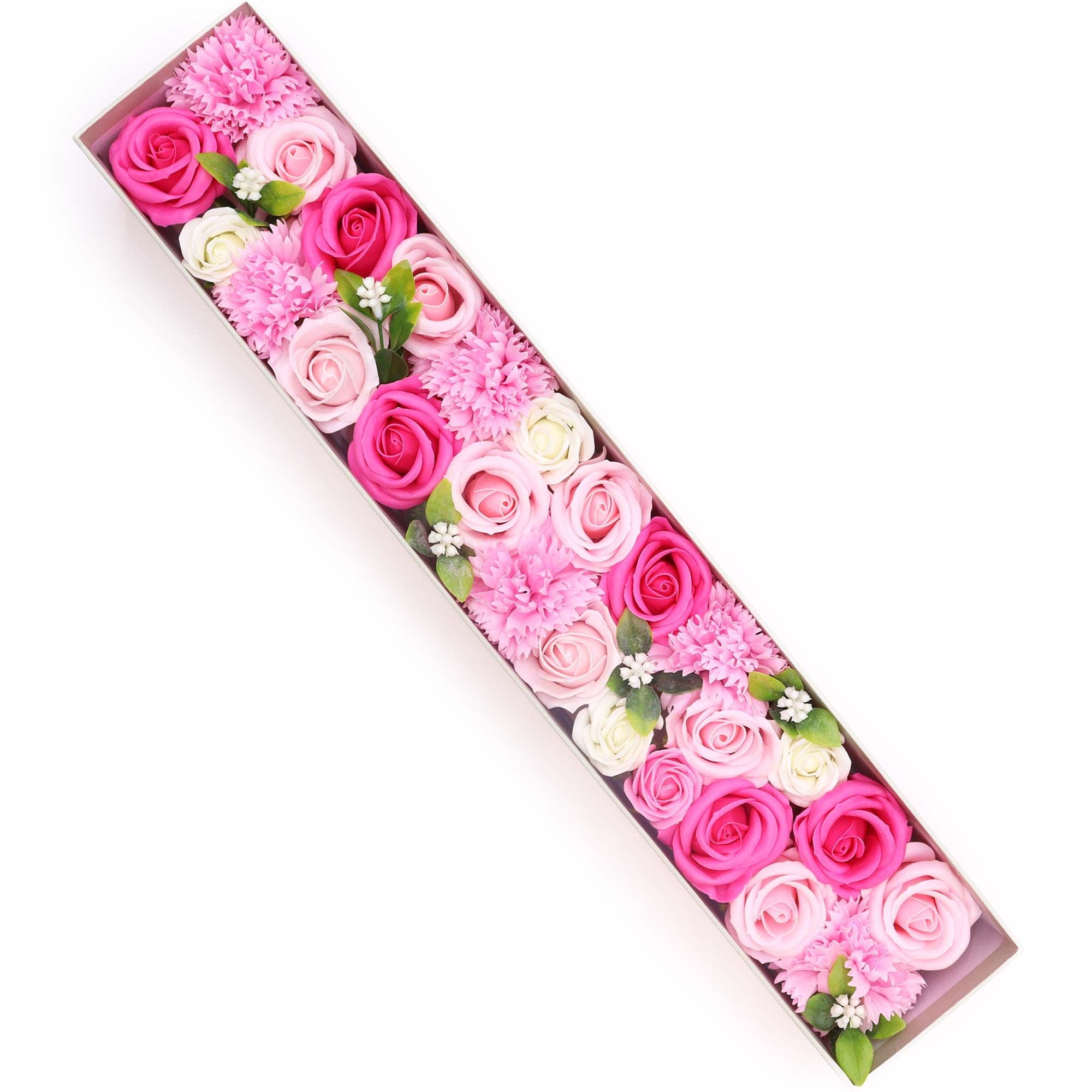 Extra Long Box Baby Blessings Soap Flower Gift in Beautiful Pinks