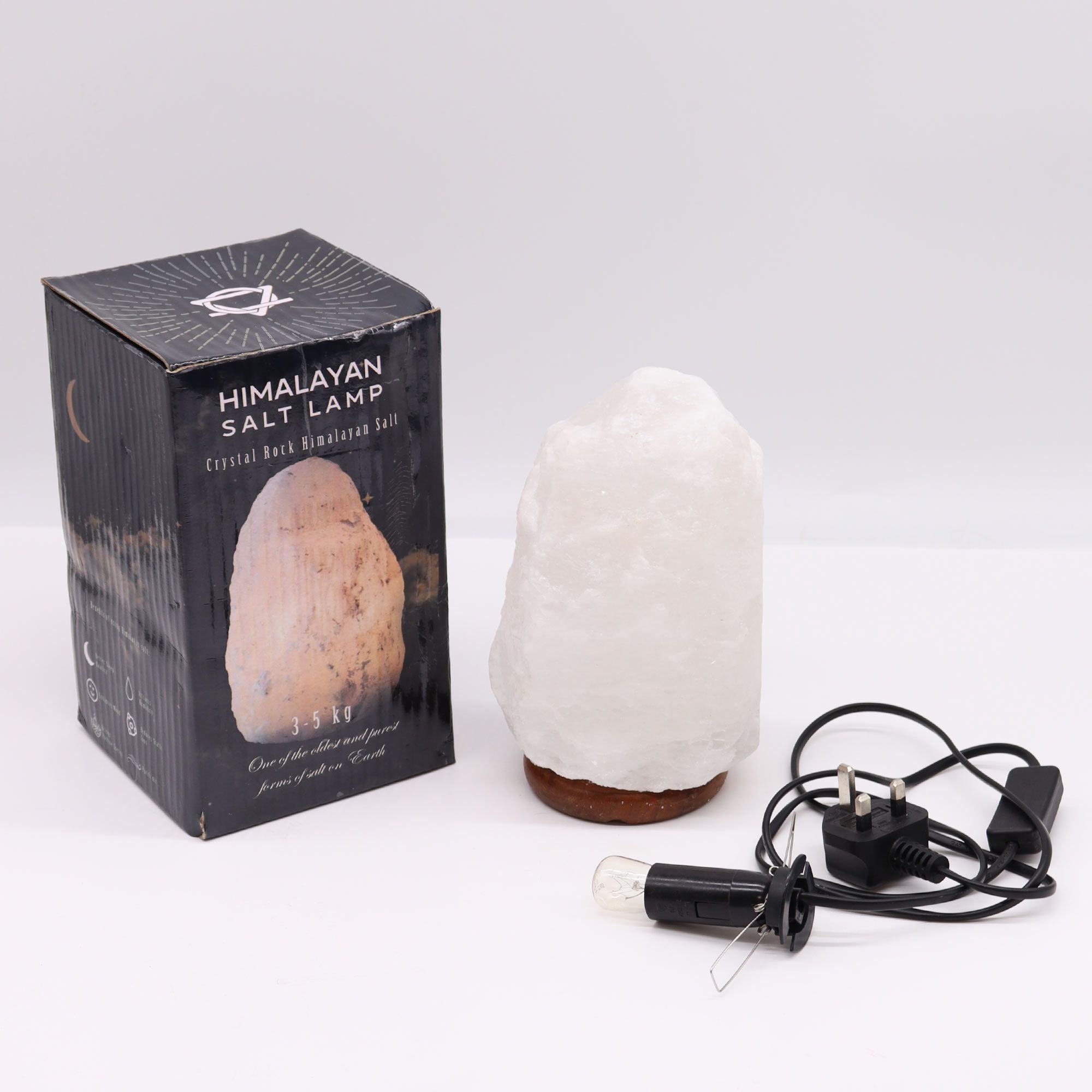 Crystal Rock Himalayan Salt Lamp with Base Weighing 3 to 5kg