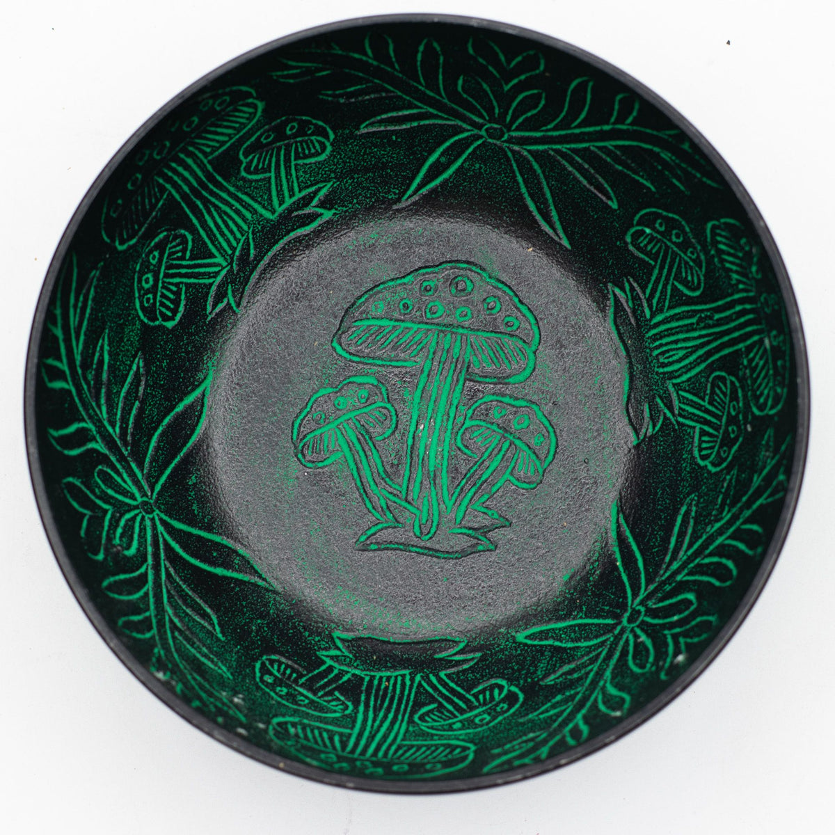 Aluminum Singing Bowl - Magic Mushroom - Green (20cm)