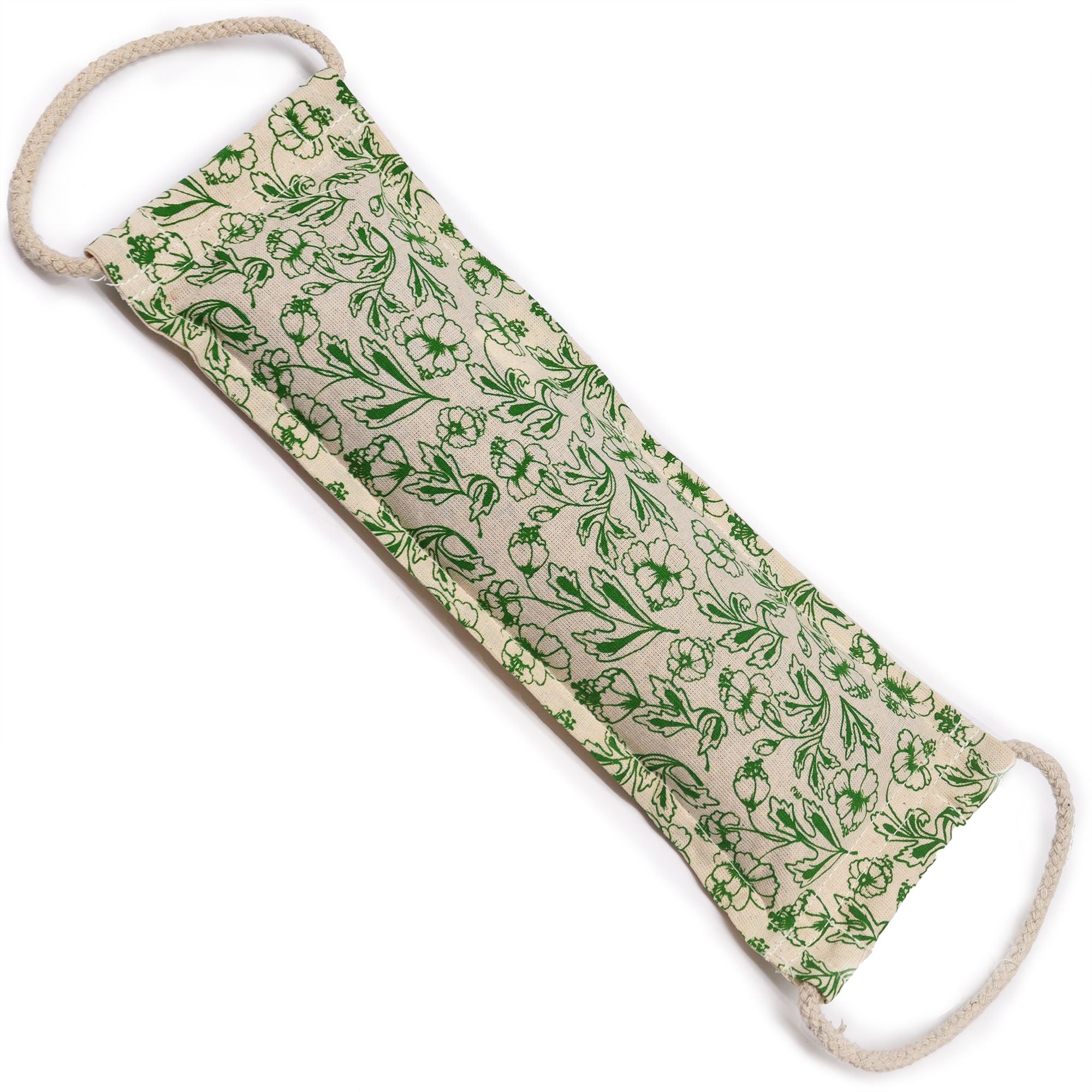 Natural Cotton Wheat Bags Green with Rope Handle for Versatile Use
