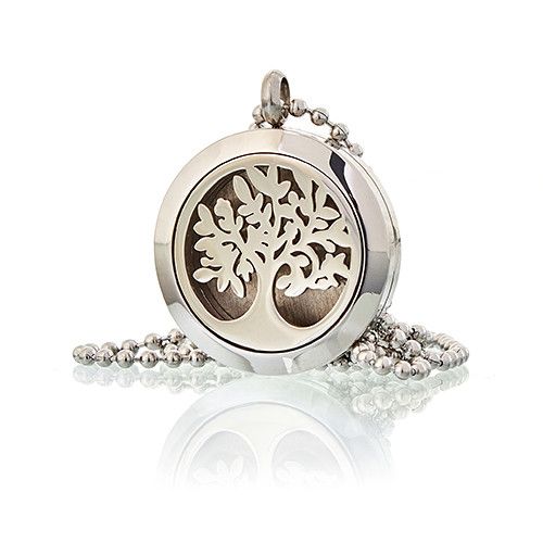 Aromatherapy Diffuser Necklace Tree of Life 25mm for Essential Oils