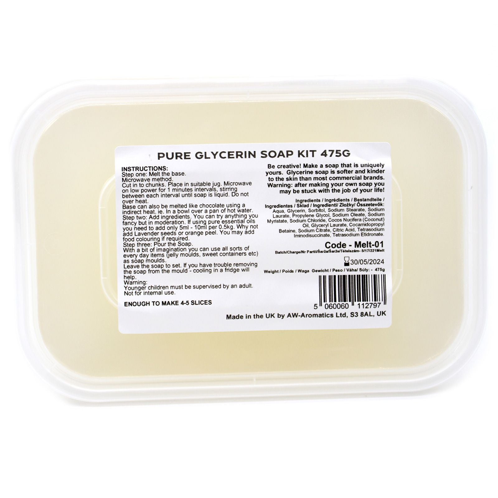 Melt and Pour 475g Soap Kit for Creative Soap Making Fun