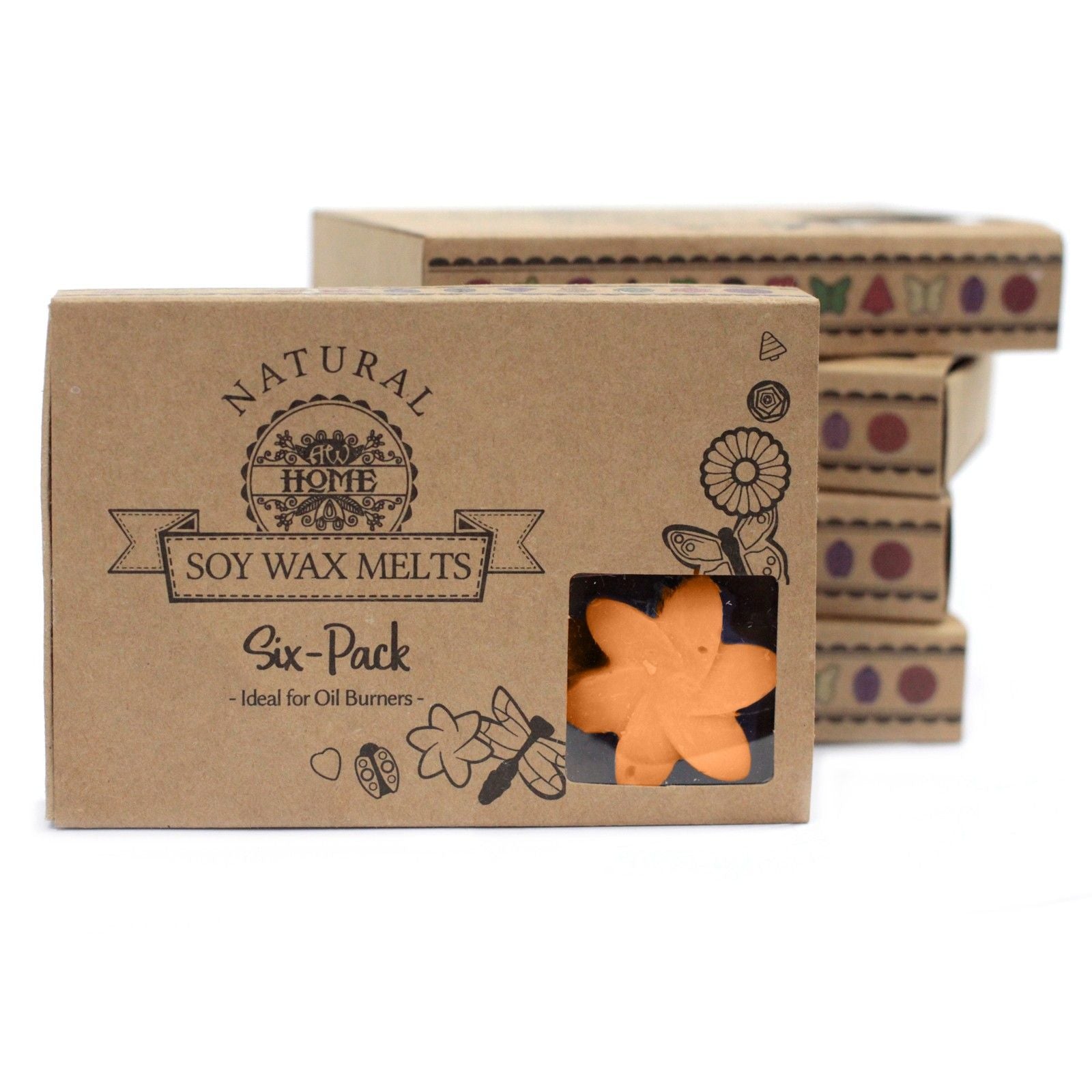 Box of 6 Natural Soy Wax Melts with Mango Fruits Aroma