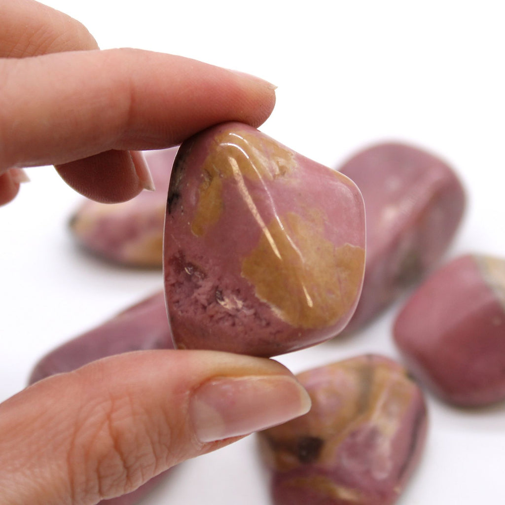 XL Tumble Stones Rhodonite for Decorative Home and Collectible Use