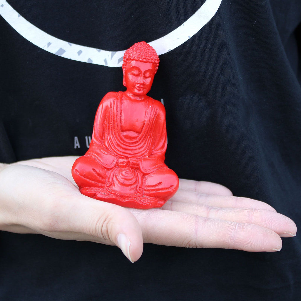 Matt Mini Buddha Statues in Assorted Colours for Home Decor