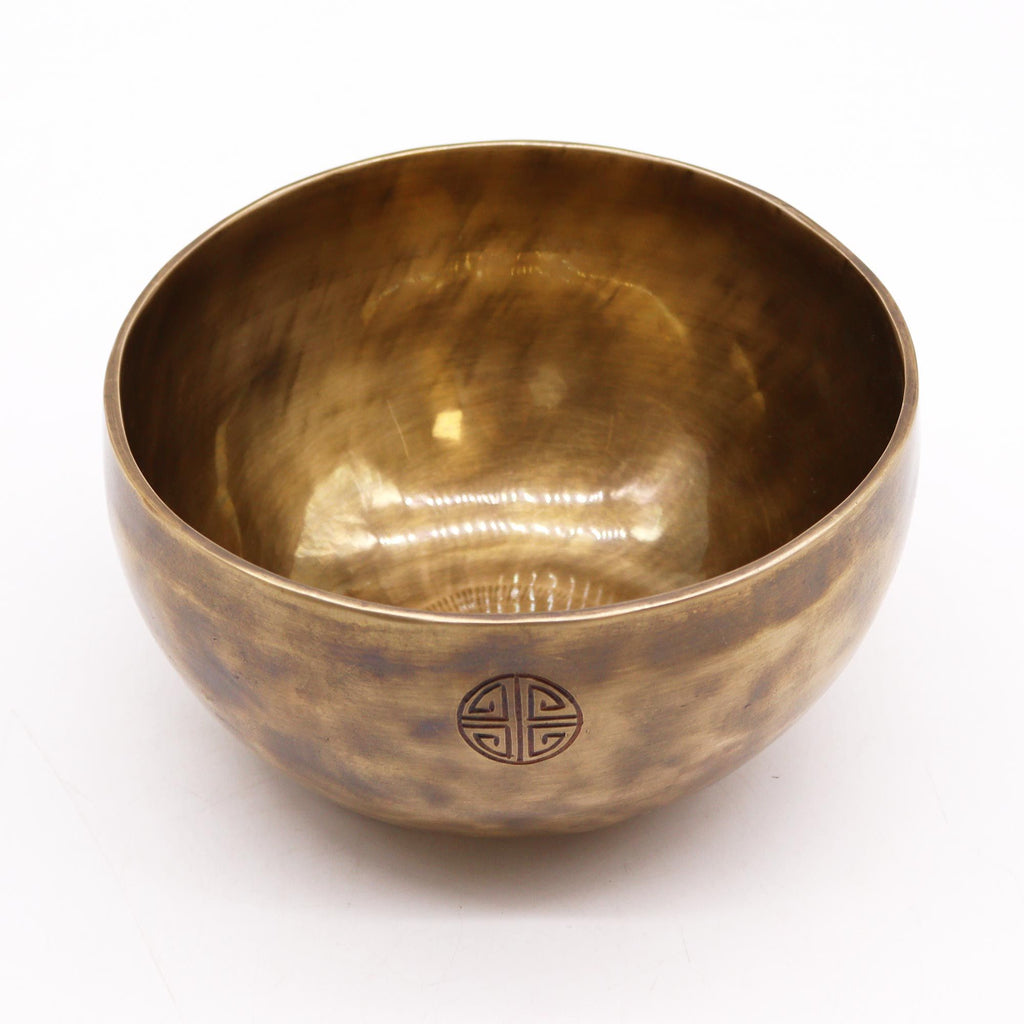 Large Nepalese Moon Singing Bowl Unique Tibetan Bowl 17cm 850g