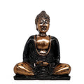 Black & Gold Buddha Medium Hand Painted Resin Statue for Decor