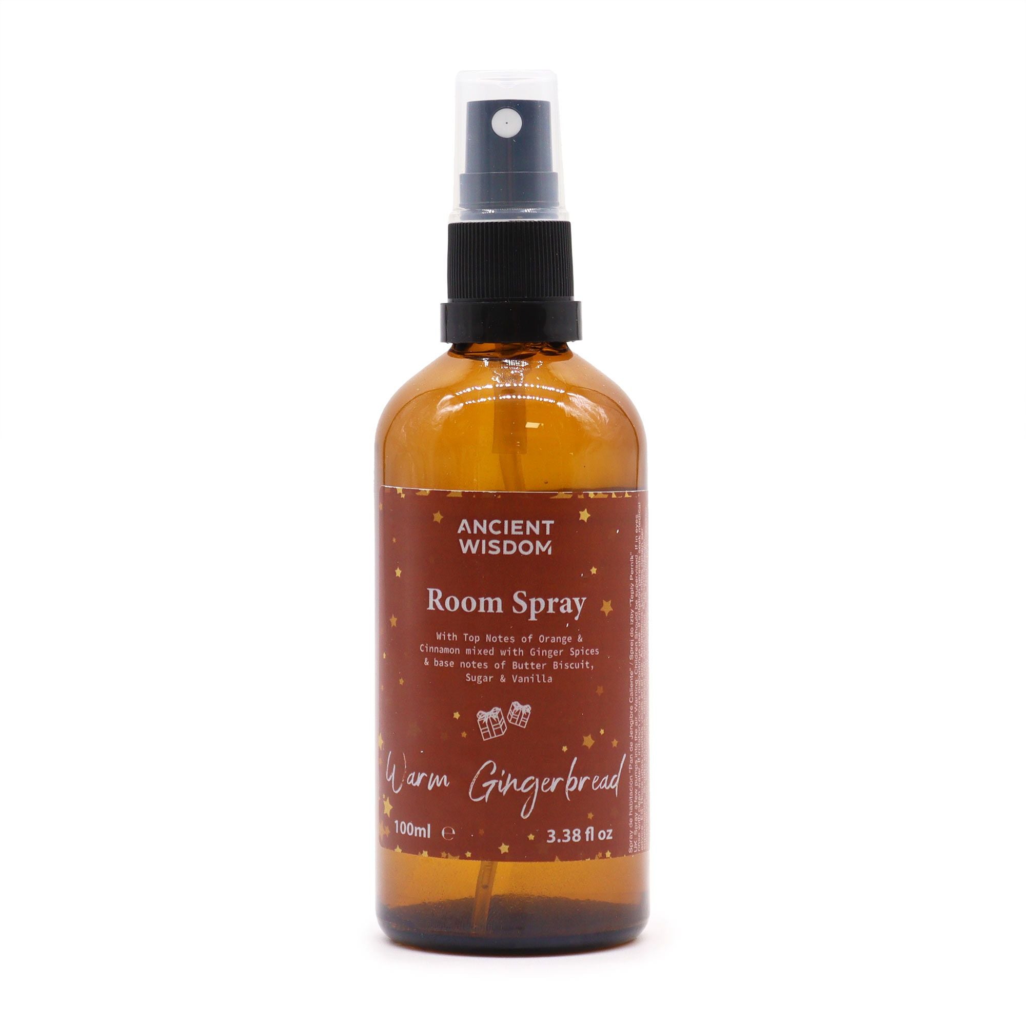 Warm Gingerbread Room Spray 100ml for Festive Holiday Aroma