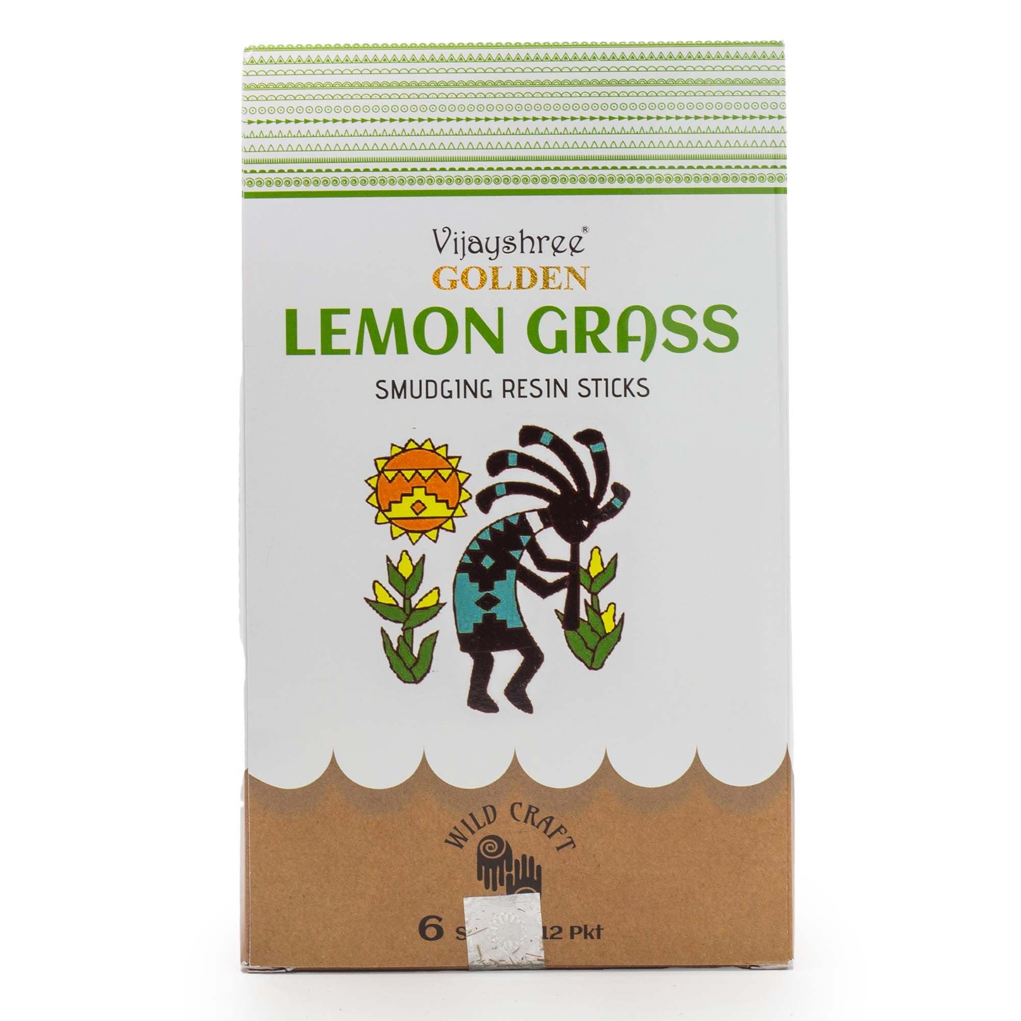 Golden Lemon Grass Smudging Resin Sticks for Fresh Aromas 30g