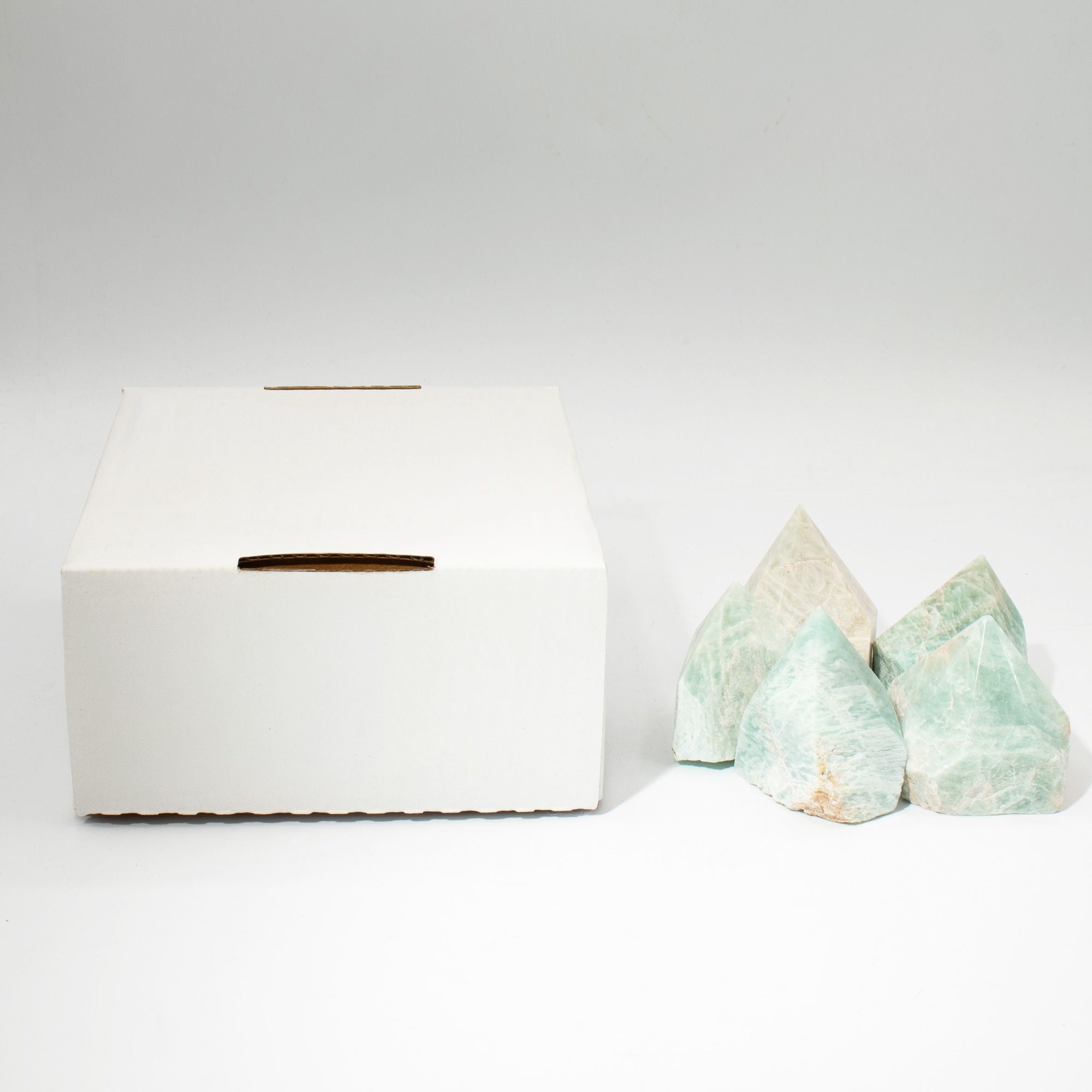 Gemstone Top Polished Points of Indian Amazonite for Home Decor