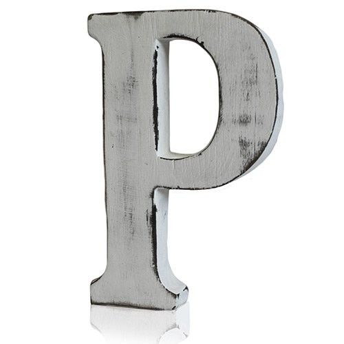 Shabby Chic Letter P for Home Decor and Personalisation Ideas