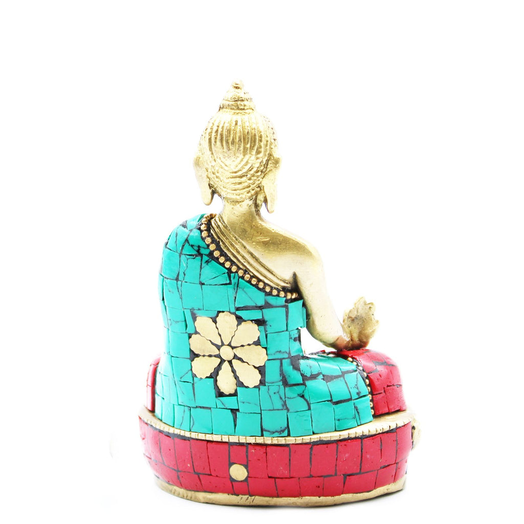 Brass Buddha Figure Hands Down 11.5 cm Perfect for Home Decor