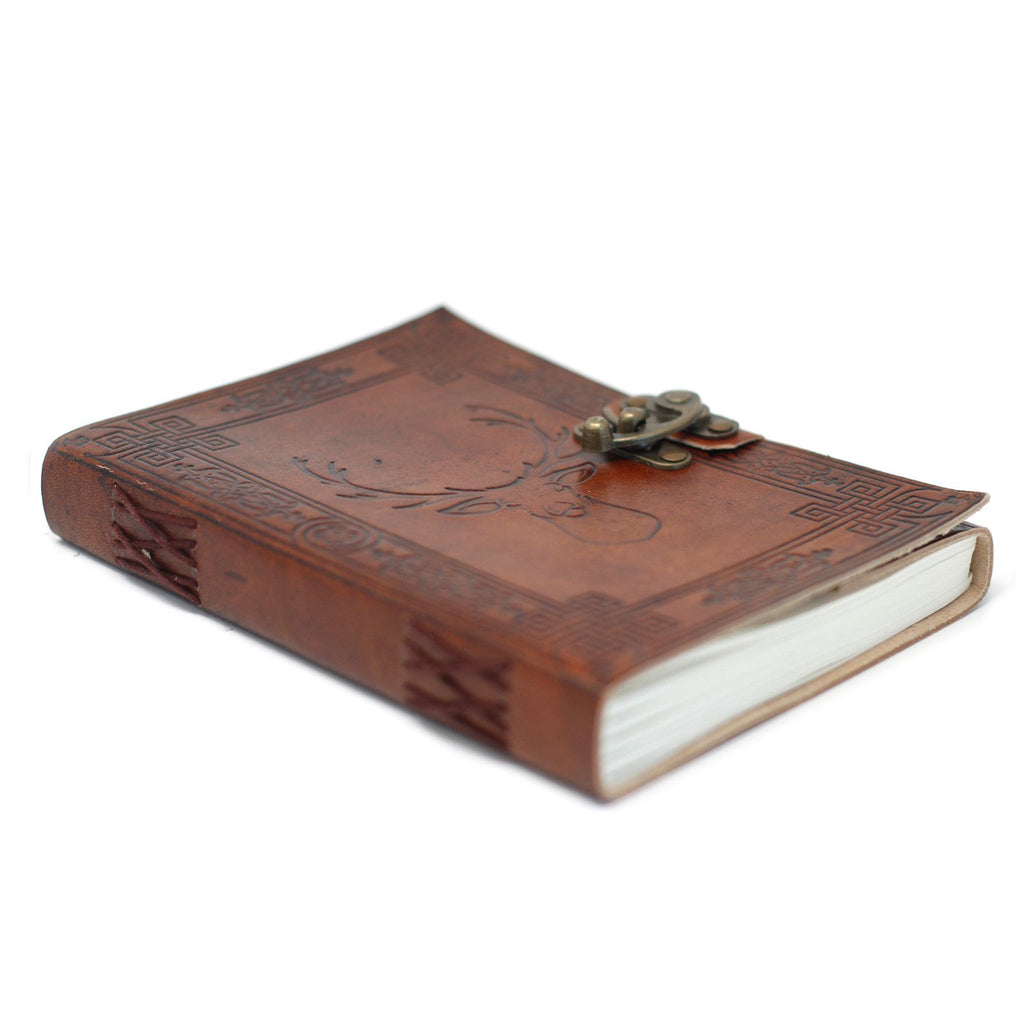Leather Stag Notebook Vintage Style Journal for Creative Writing