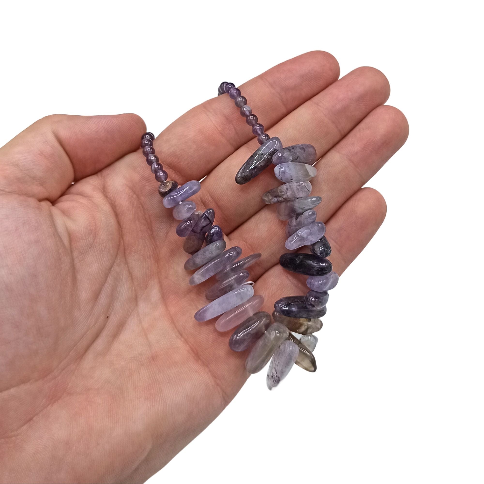 Longstone Amethyst Gem Necklace for Regal Purple Elegance