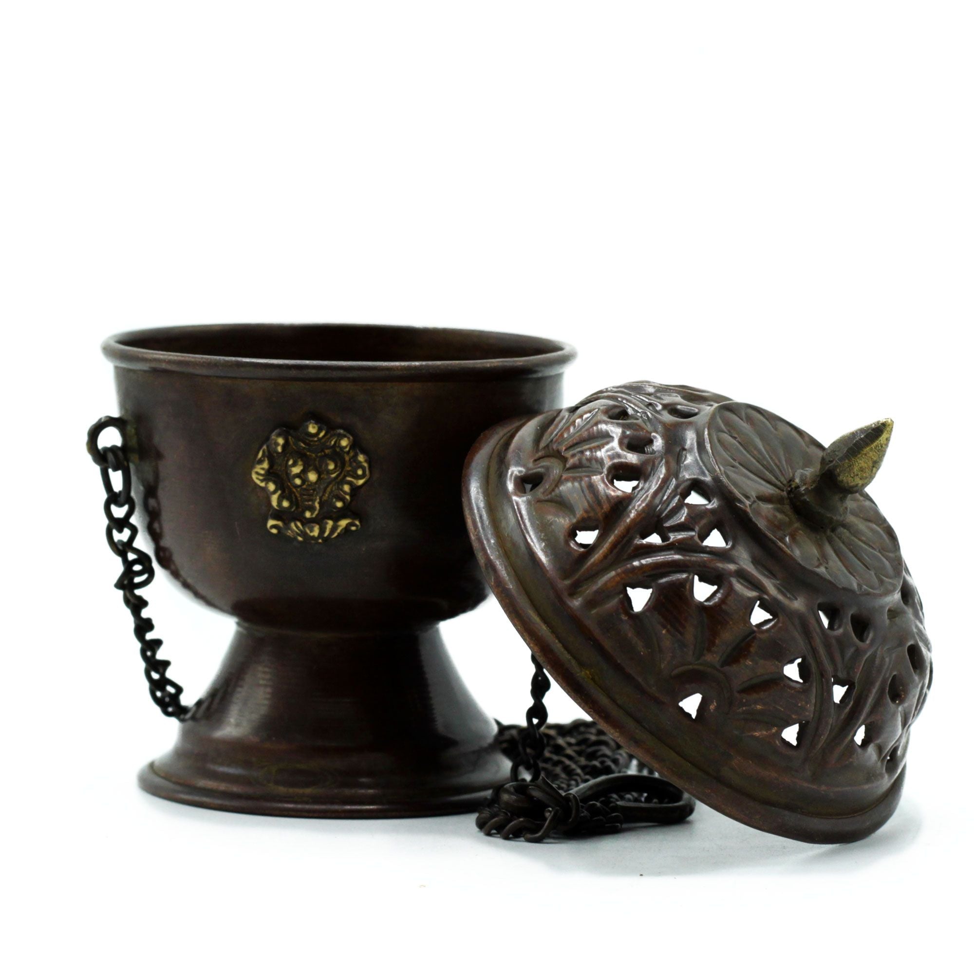 Copper Tibetan Incense Burner Classic Hanging for Home Decor