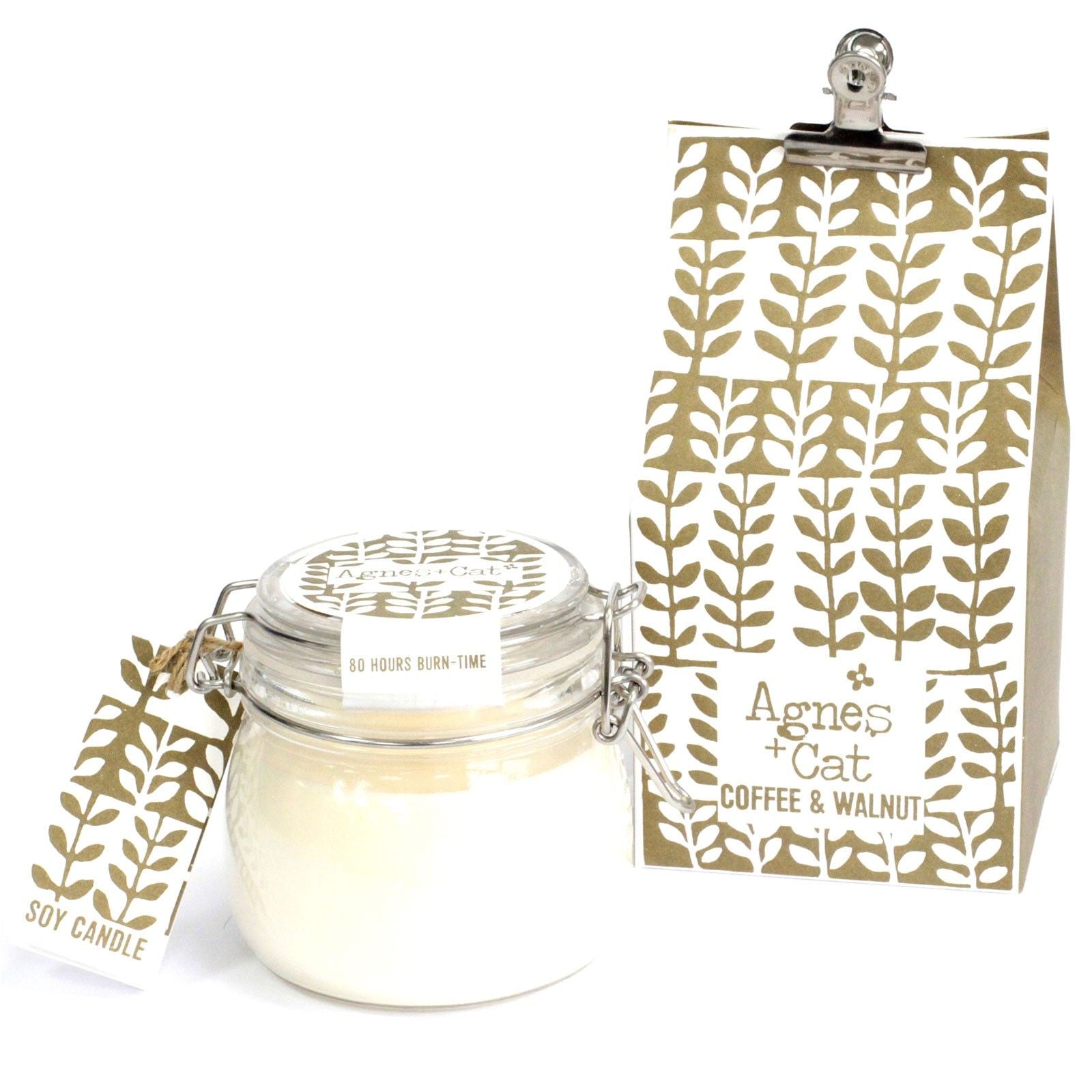 Agnes + Cat Kilner Jar Candle - Coffee And Walnut
