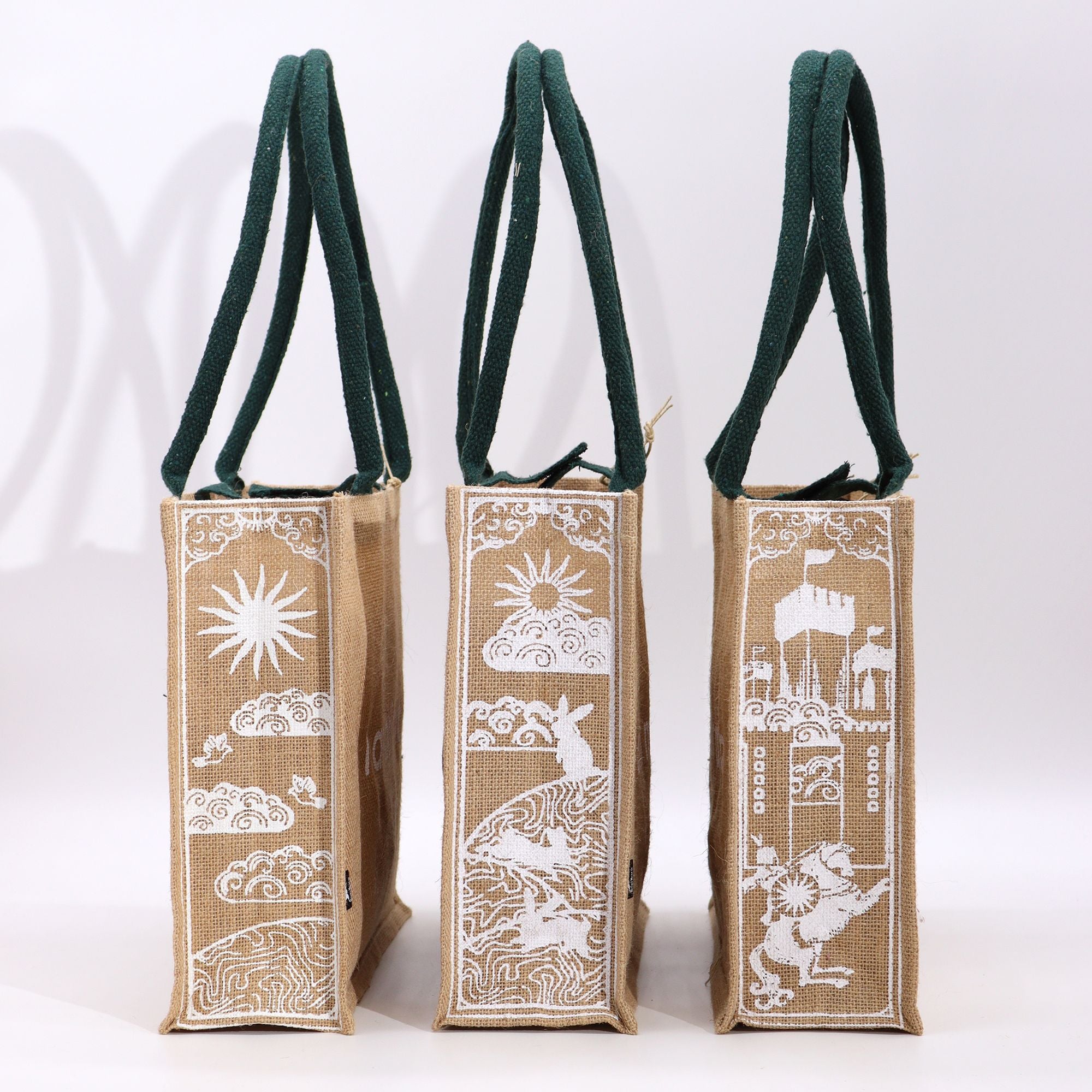 Hop Hare Jute Big Bag with Lion Design I am Strong