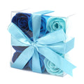 Set of 9 Blue Wedding Roses Soap Flowers for Luxurious Baths