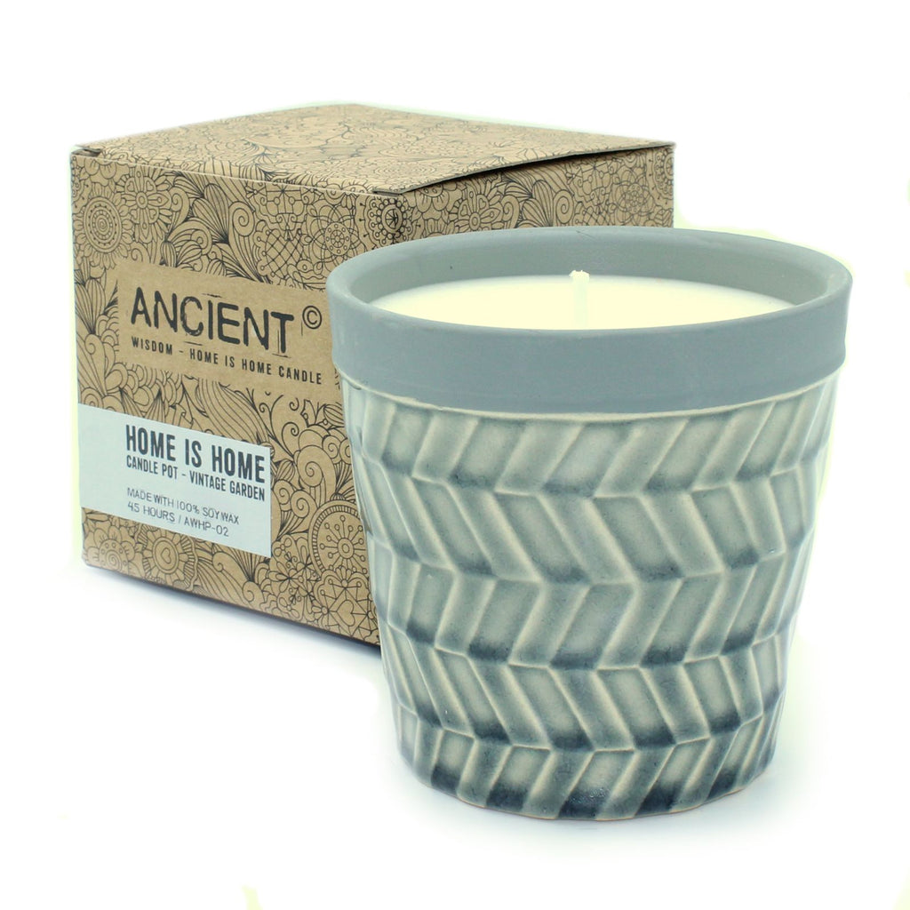 Home is Home Candle Pots Vintage Garden for Eco Friendly Living