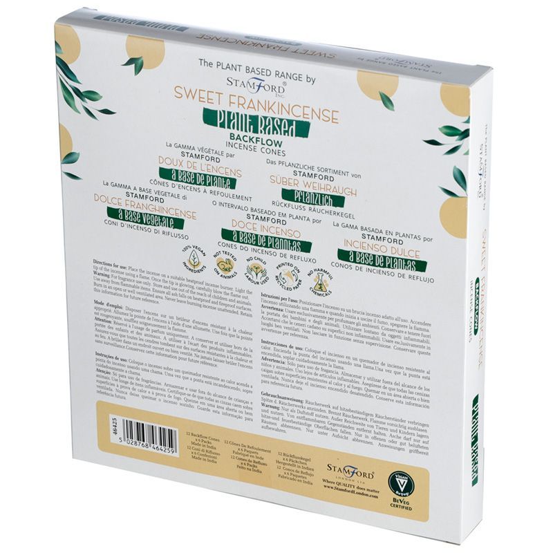 Plant Based Backflow Incense Cones with Sweet Frankincense Aroma