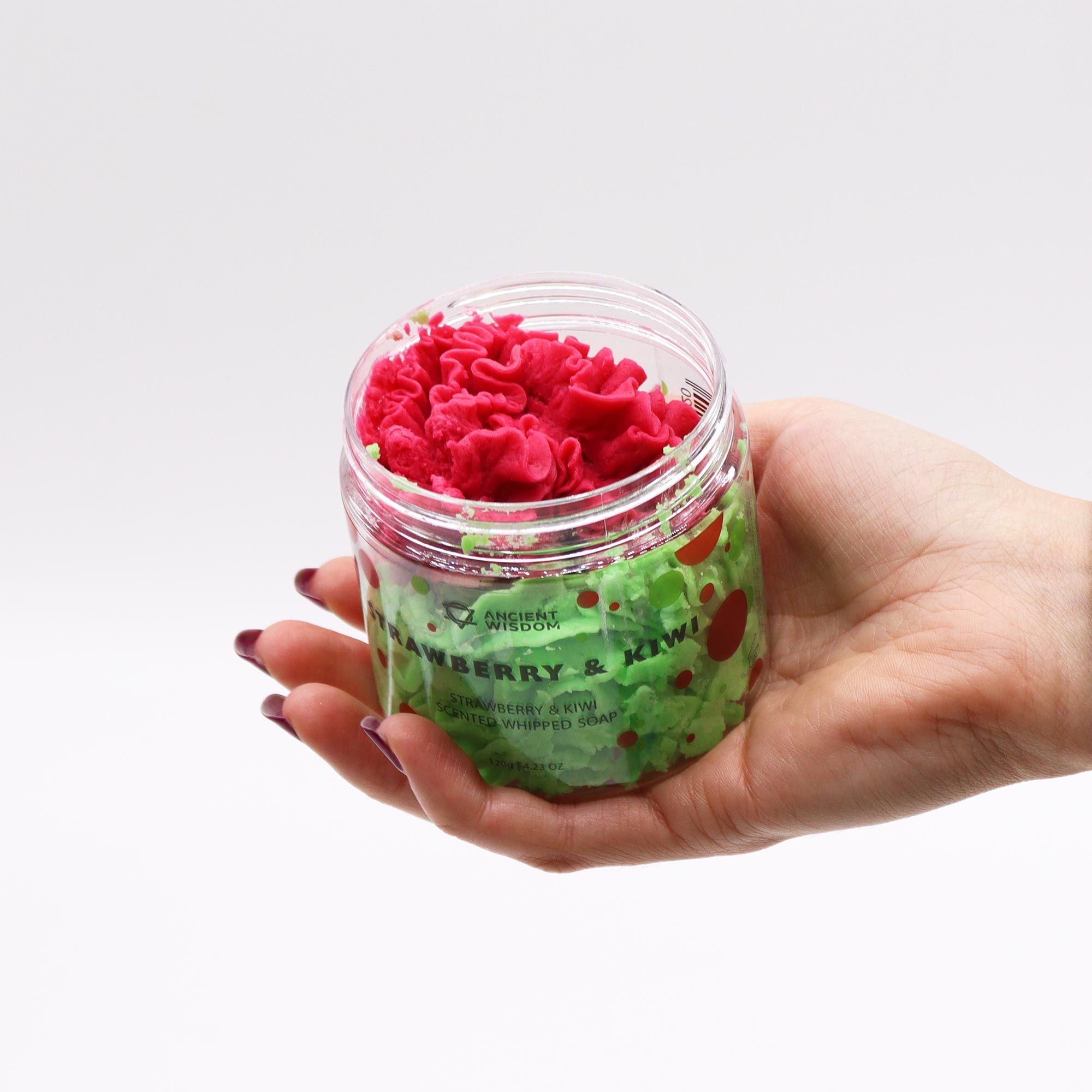 Strawberry & Kiwi Whipped Soap 120g for Refreshing Cleanse