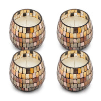 Small Glass Jar Candles - Amber Mosaic