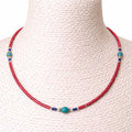 Nepalese Extra Fine Gem Necklace with Pink Coral and Turquoise Beads