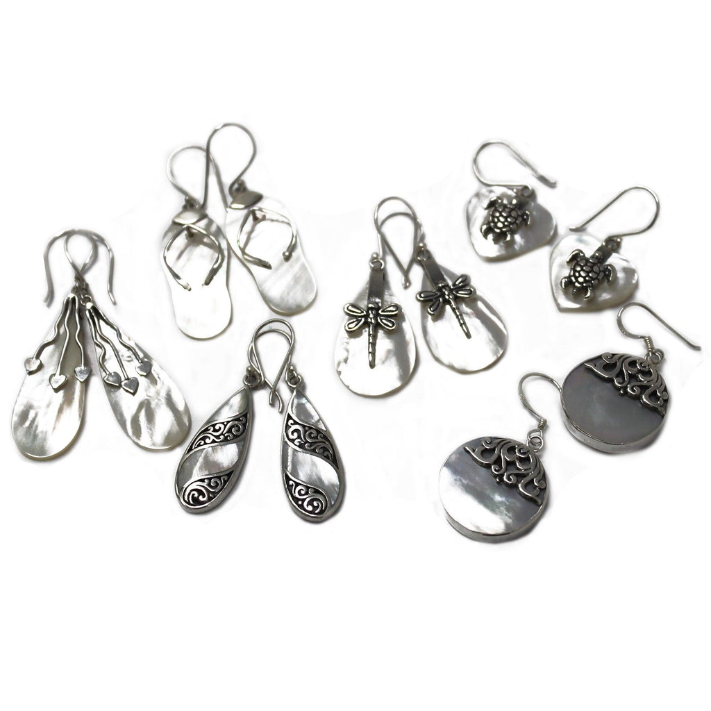 Shell & Silver Sea Turtle Earrings with Unique Ocean Design