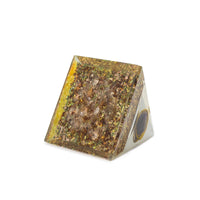 Medium Organite Pyramid 7x6cm - Wrapped Amythist - Copper Chips