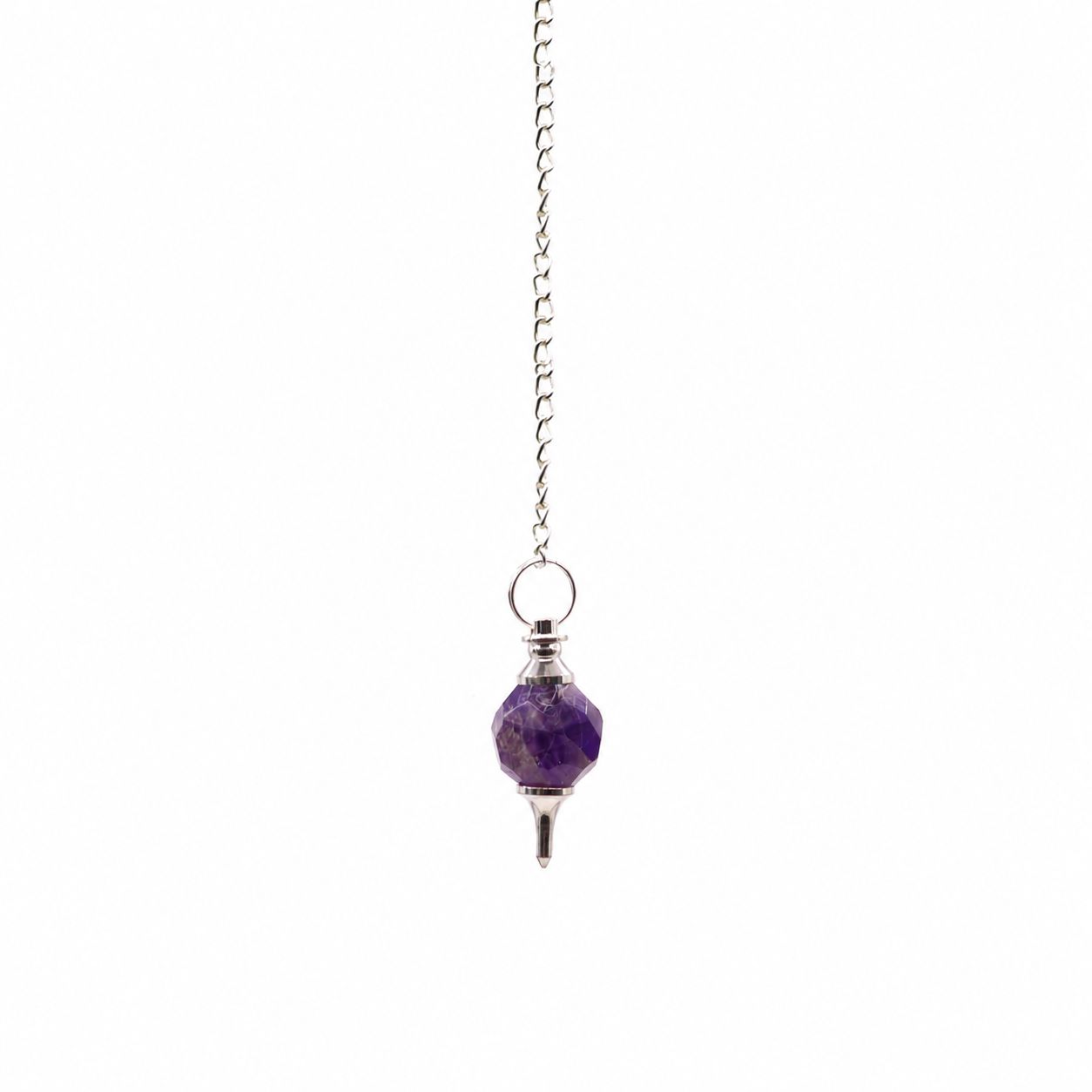 Facted Gemstone Pendulum - Amethyst