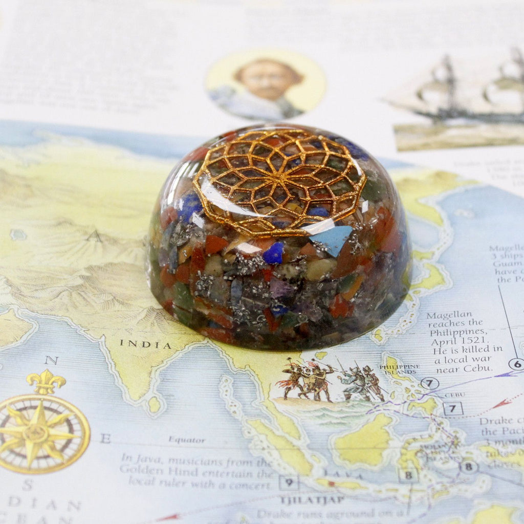 Multi Stone Dome Orgonite Desk Power Packs for Your Workspace