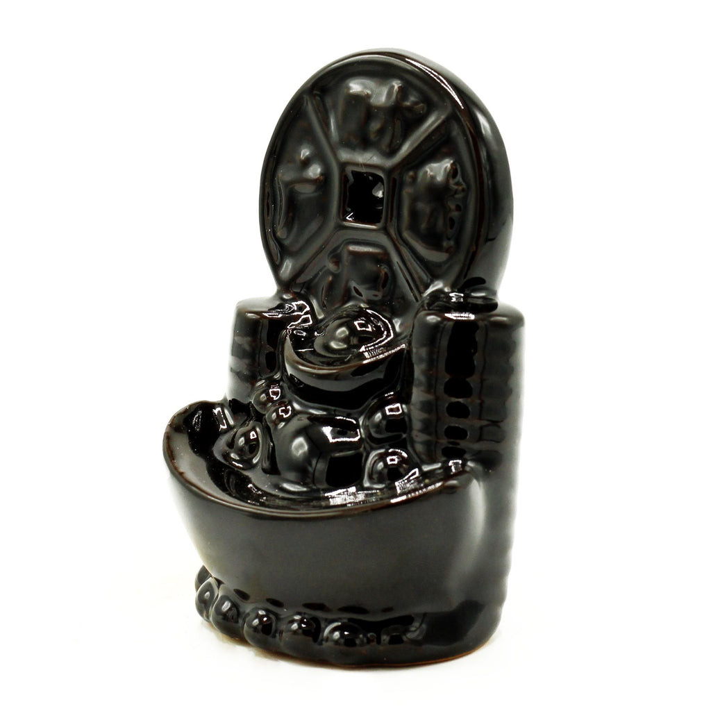 Backflow Incense Burner Ancient Chinese Coin Symbol for Prosperity