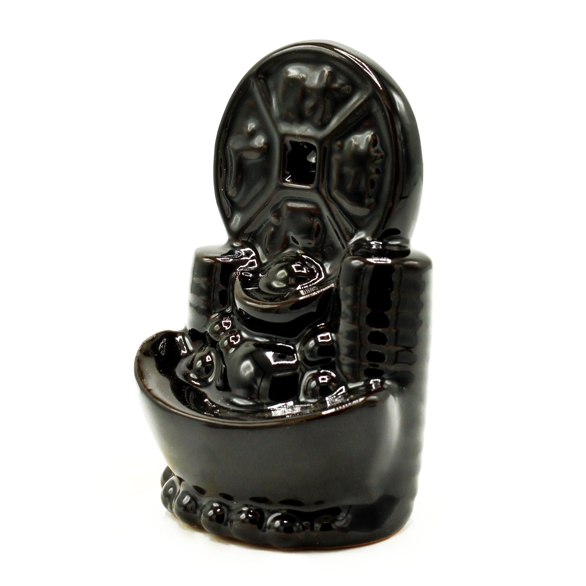 Backflow Incense Burner Ancient Chinese Coin Symbol for Prosperity