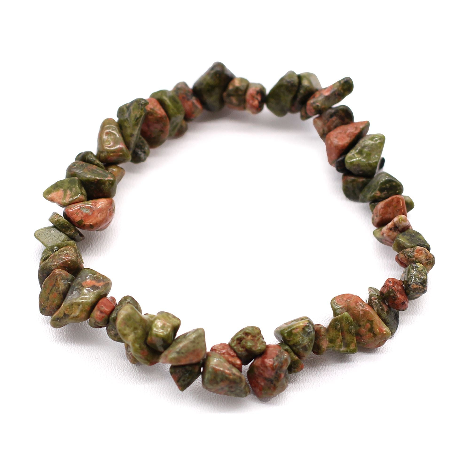 Stylish Chipstone Bracelet with Beautiful Green Jasper Gemstones