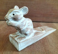 Hand Carved Dormouse Doorstop for Home and Office Decor Items