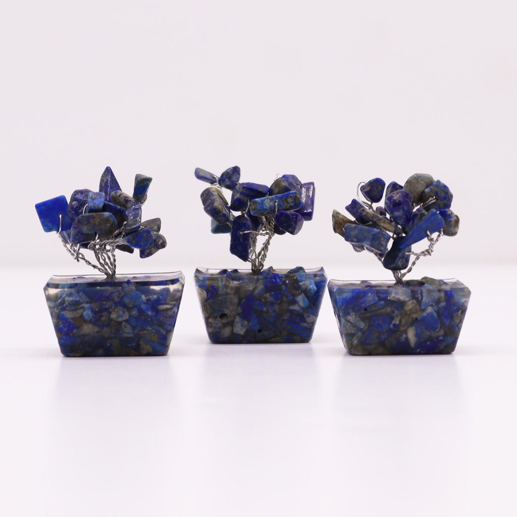 Mini Gemstone Tree on Orgonite Base with 15 Sodalite Stones