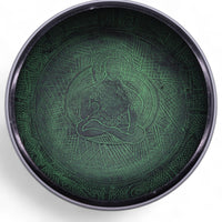 Extra Loud - Mushroom Singing Bowl - Moss Green (23x10.5cm, 1.3kg)