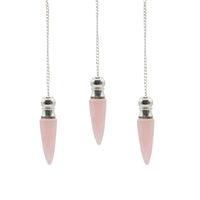 Secret Cavity Discovery of Truth Pendulum - Rose Quartz - Silver Plated