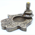 Large Mango Wood Backflow Burner Hamsa for Aromatic Decor Appeal